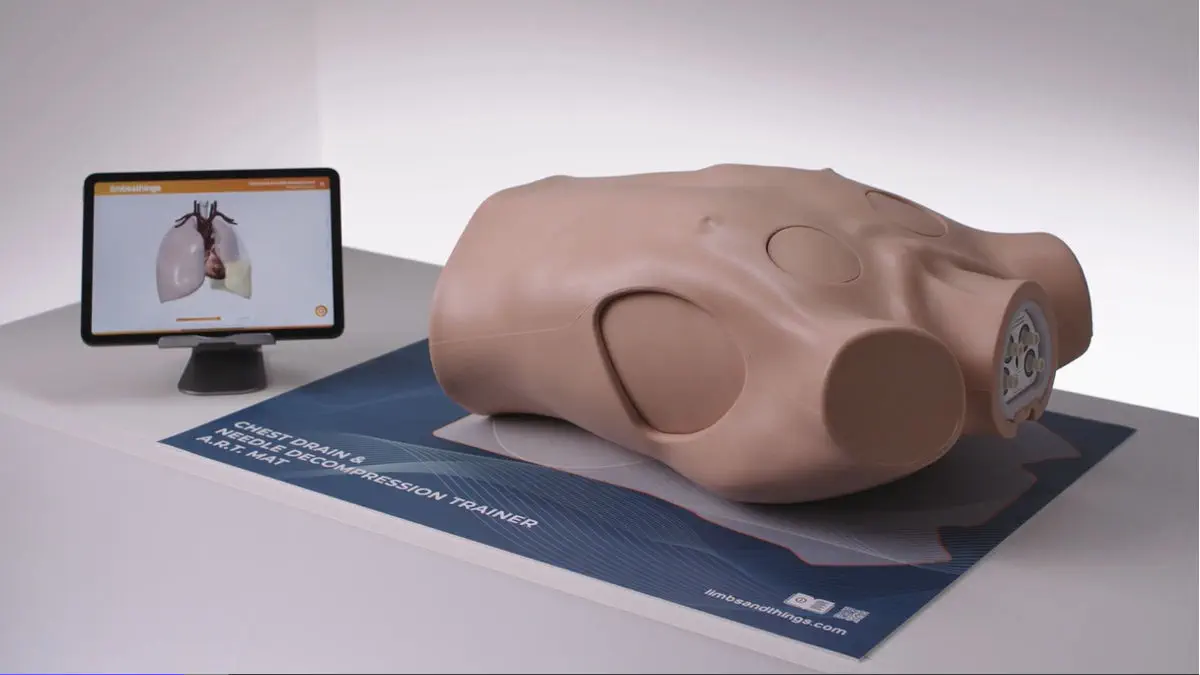 Chest drainage simulator - 60230 - Limbs & Things - training