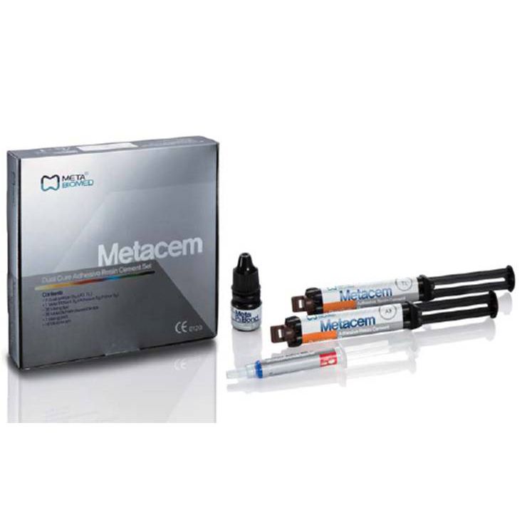 Dental restoration cement Metacem METABIOMED for dental bridges