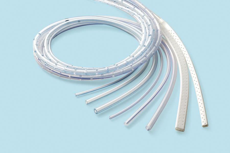 Drainage tubing Pacific Hospital Supply PVC / silicone / flat