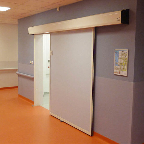 Sliding door / hospital / laboratory / with glass panel HDS CLEAN