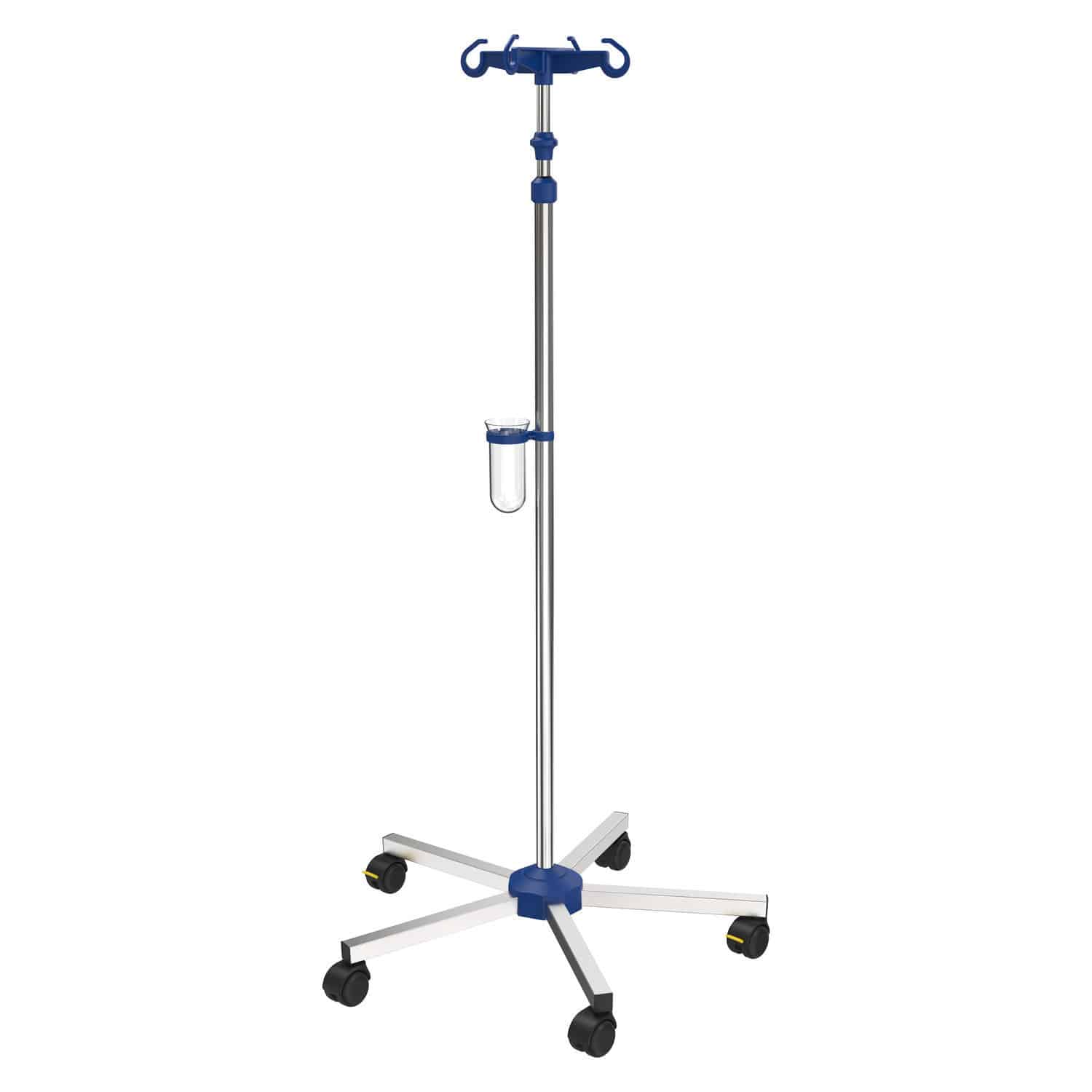 IV pole on casters - I-N11211 - provita medical - 4-hook / telescopic ...