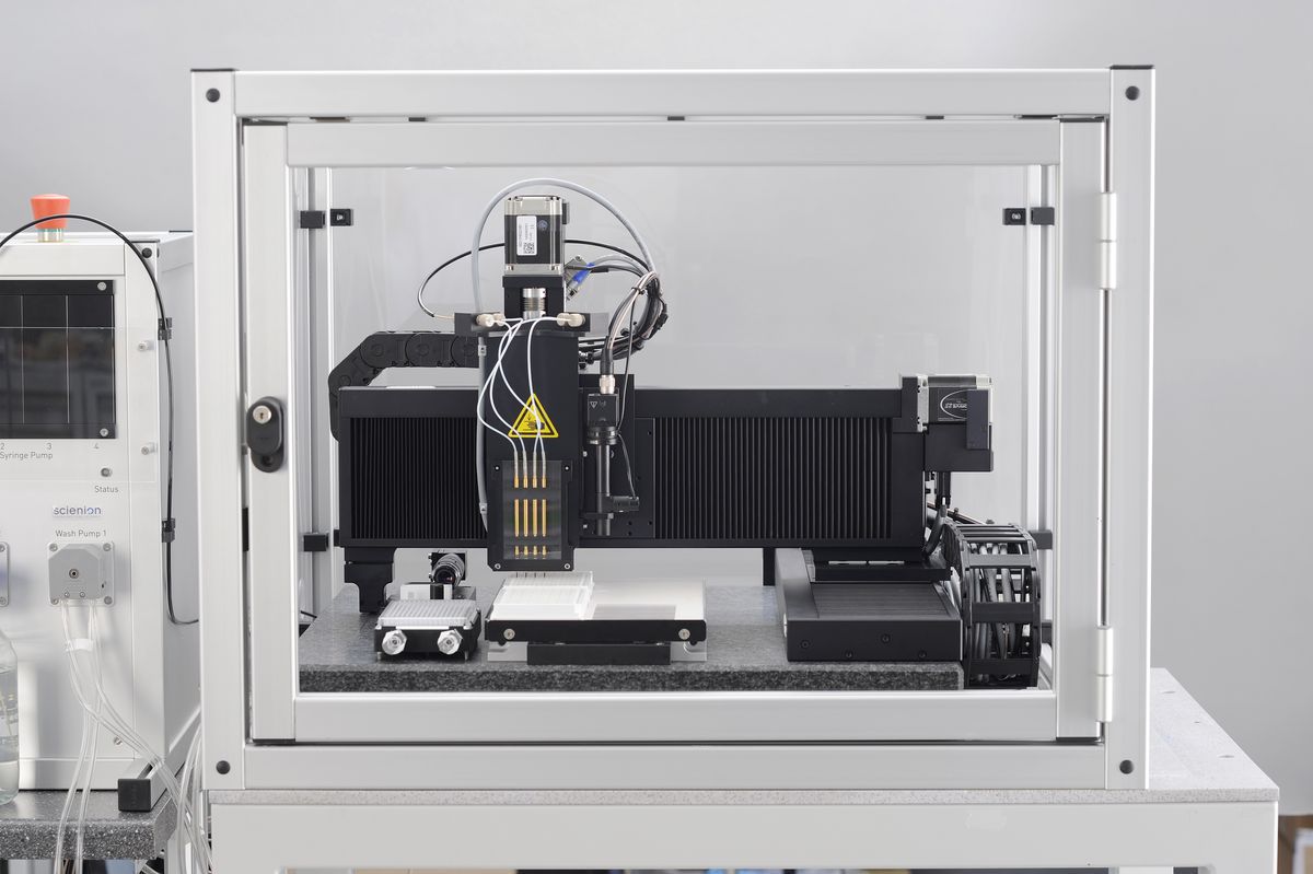 Automated media dispenser sciFLEXARRAYER S3 Scienion AG laboratory / for research and