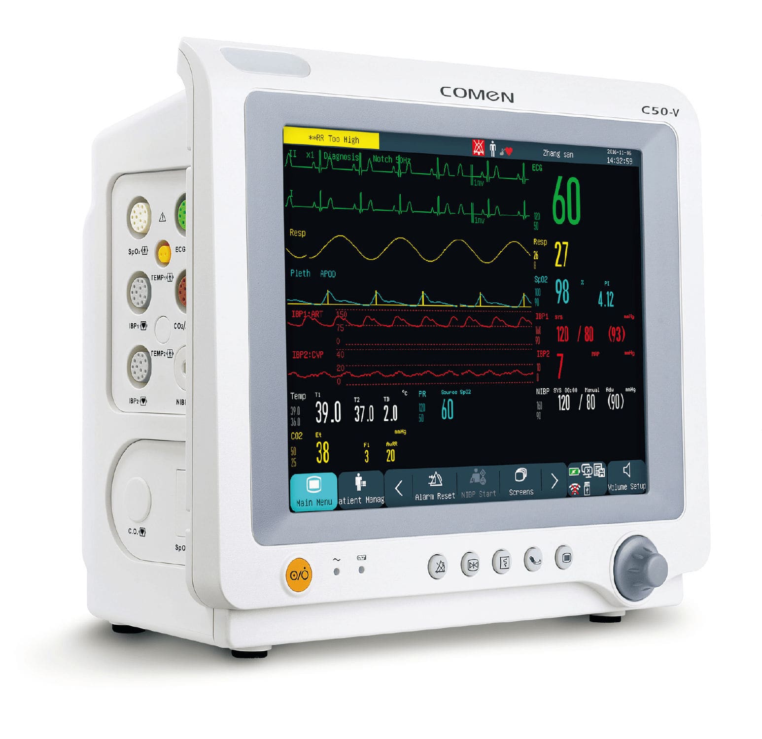 Veterinary multi-parameter monitor - C50-V - Comen - compact / ECG / TEMP