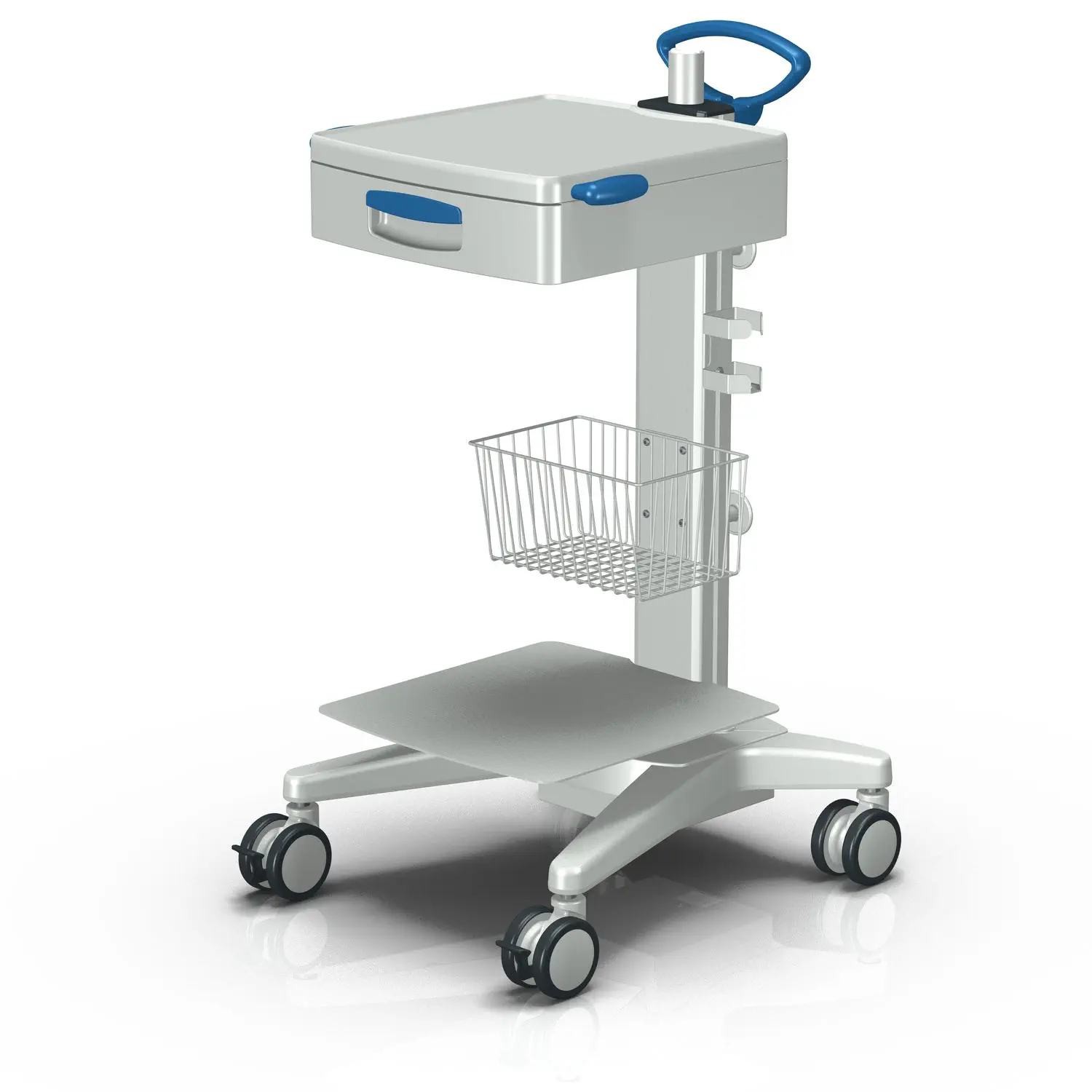 Mobile monitor support arm - vexio-cart - ITD GmbH - with keyboard arm   modular