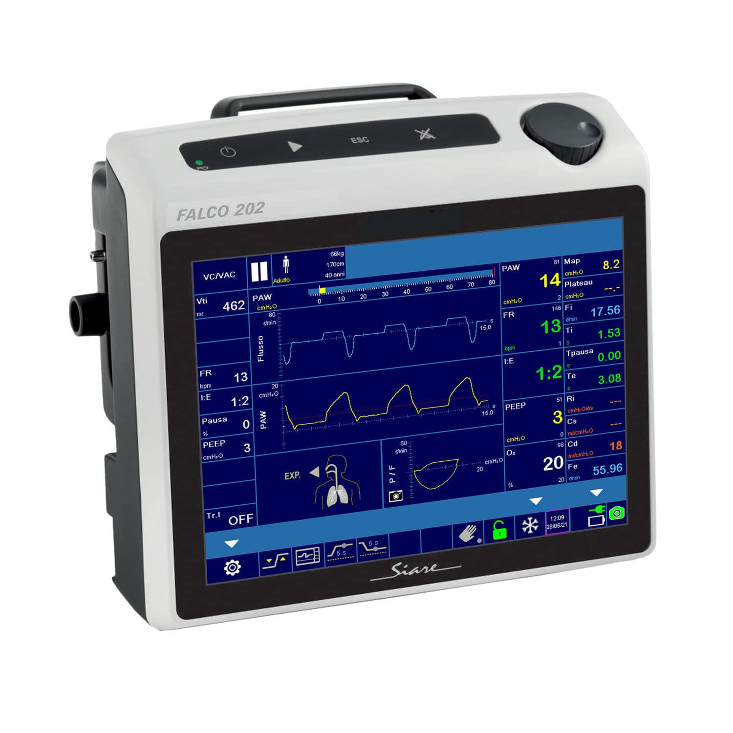 Resuscitation ventilator FALCO 202 Siare intensive care