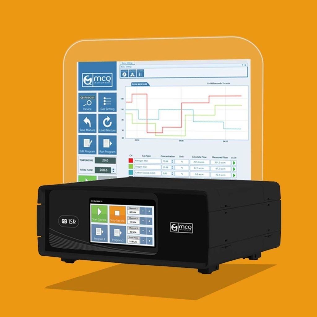 Laboratory gas mixer GB 15K MCQ Instruments 3channel