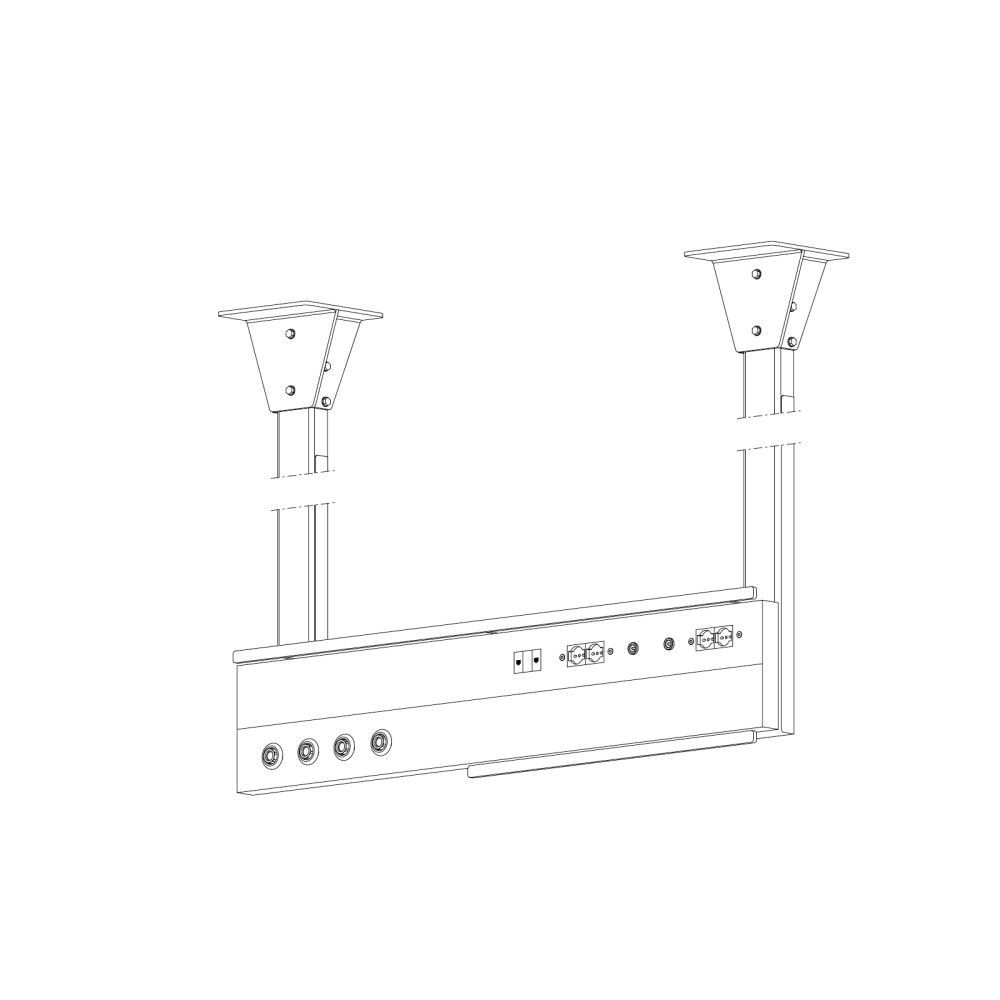 Ceilingmounted bed head unit THERAPY S.2 ATENA LUX for intensive