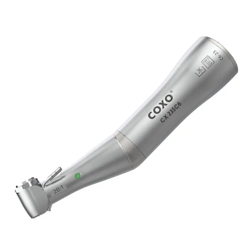 Coxo contra angle handpiece 1:1 with cooling and LED - CX235 C-1E, push