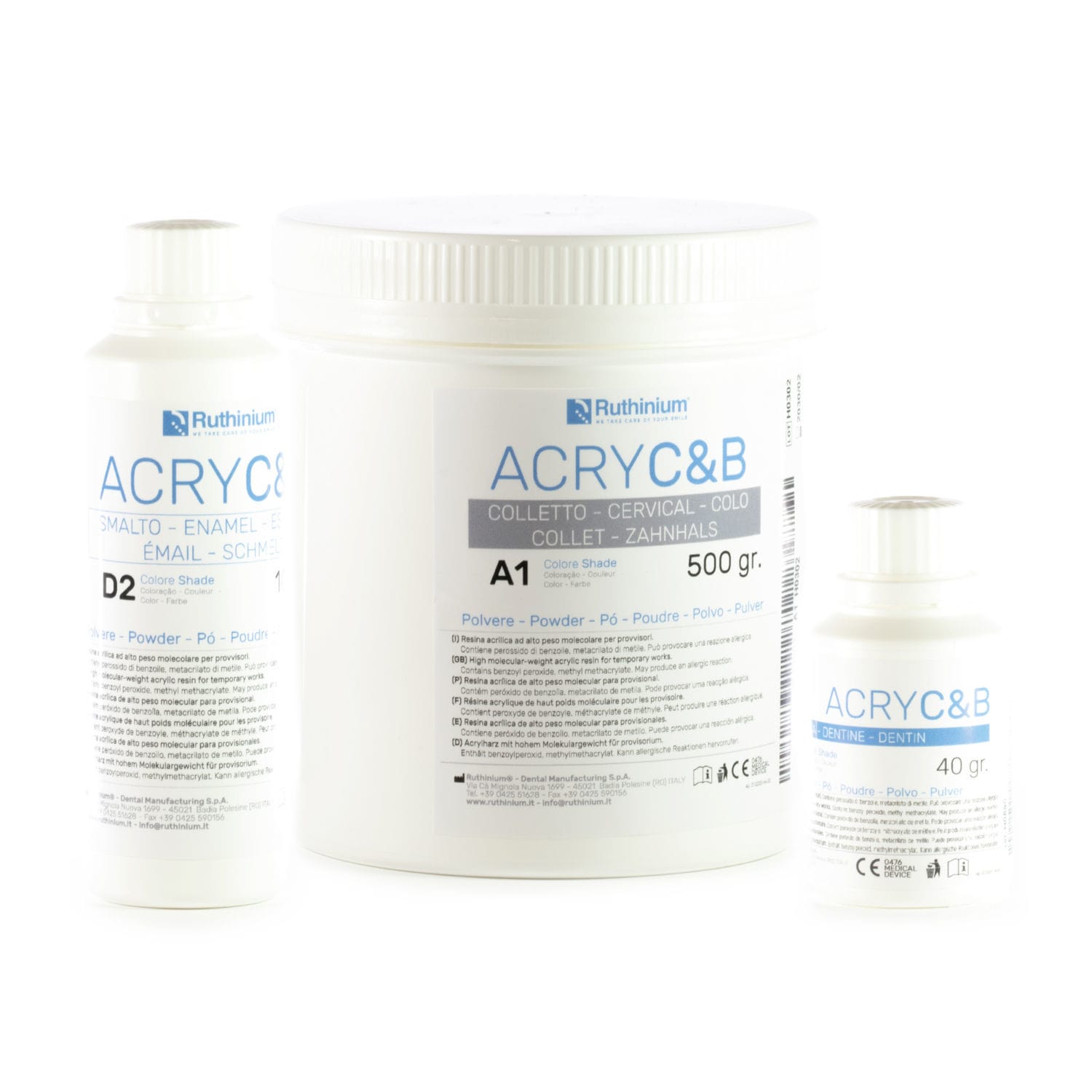 Acrylic dental material ACRY C&B DENTAL MANUFACTURING S.p.A