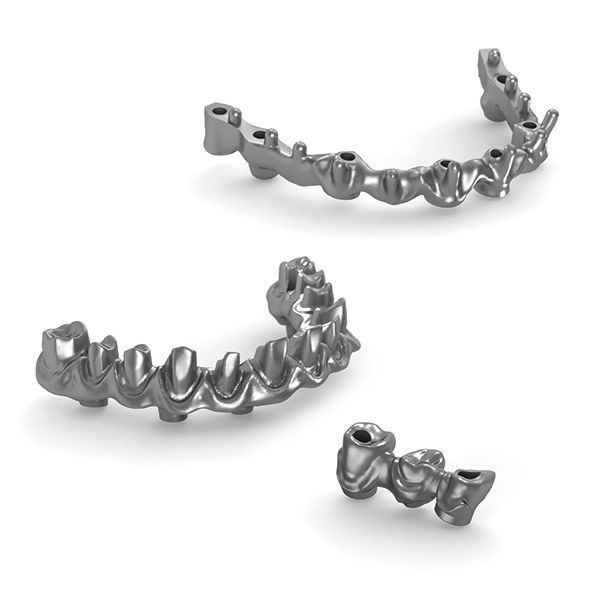 Titanium dental bridge - GEASS S.r.l. - CoCr / PMMA / zirconia