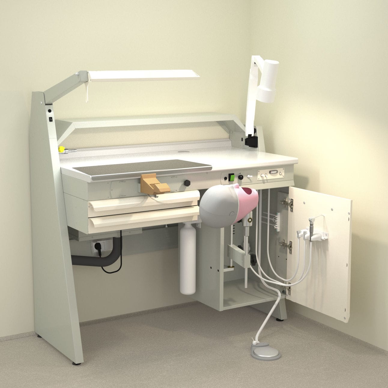 Training dental laboratory workstation SOPHT ERIO with light / with patient simulator