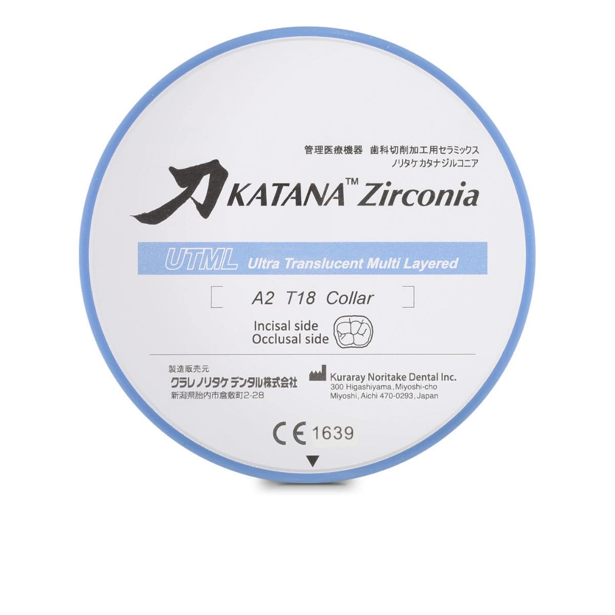 Zirconia dental material KATANA™ UTML Kuraray Noritake Dental for