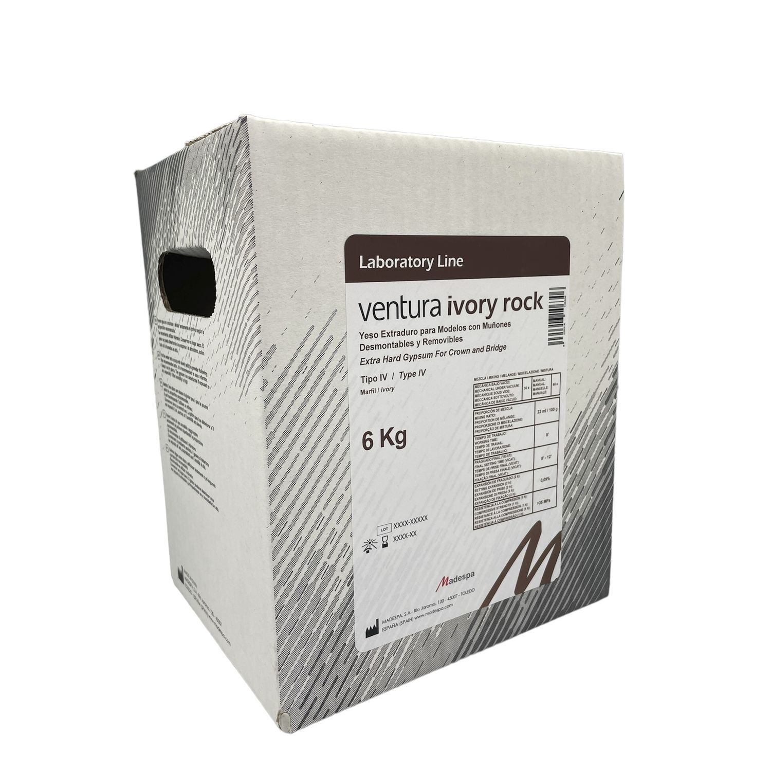 Acrylic dental material ventura ivory rock MADESPA S.A. for