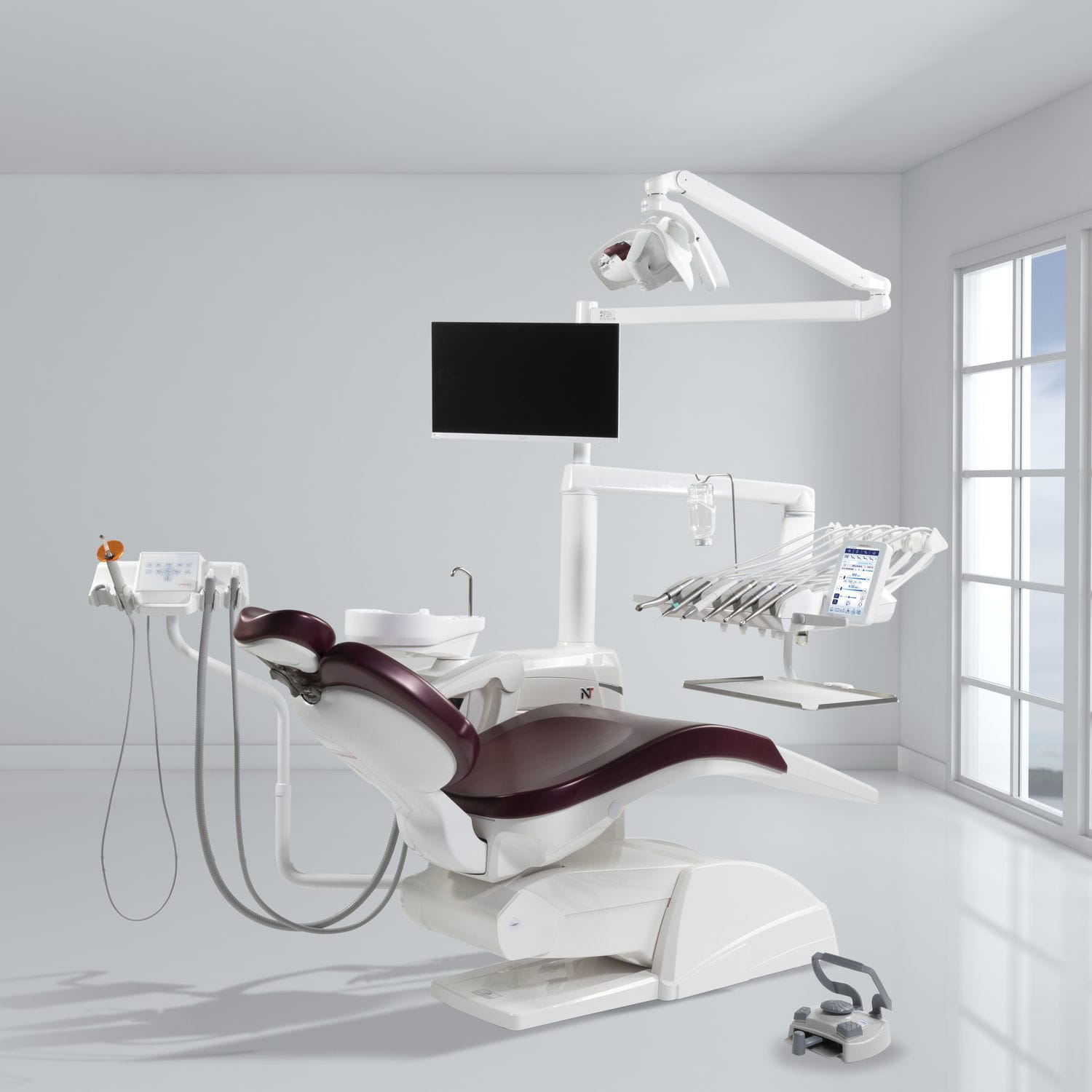 Dental unit with chair NT Miglionico with adjustable headrest