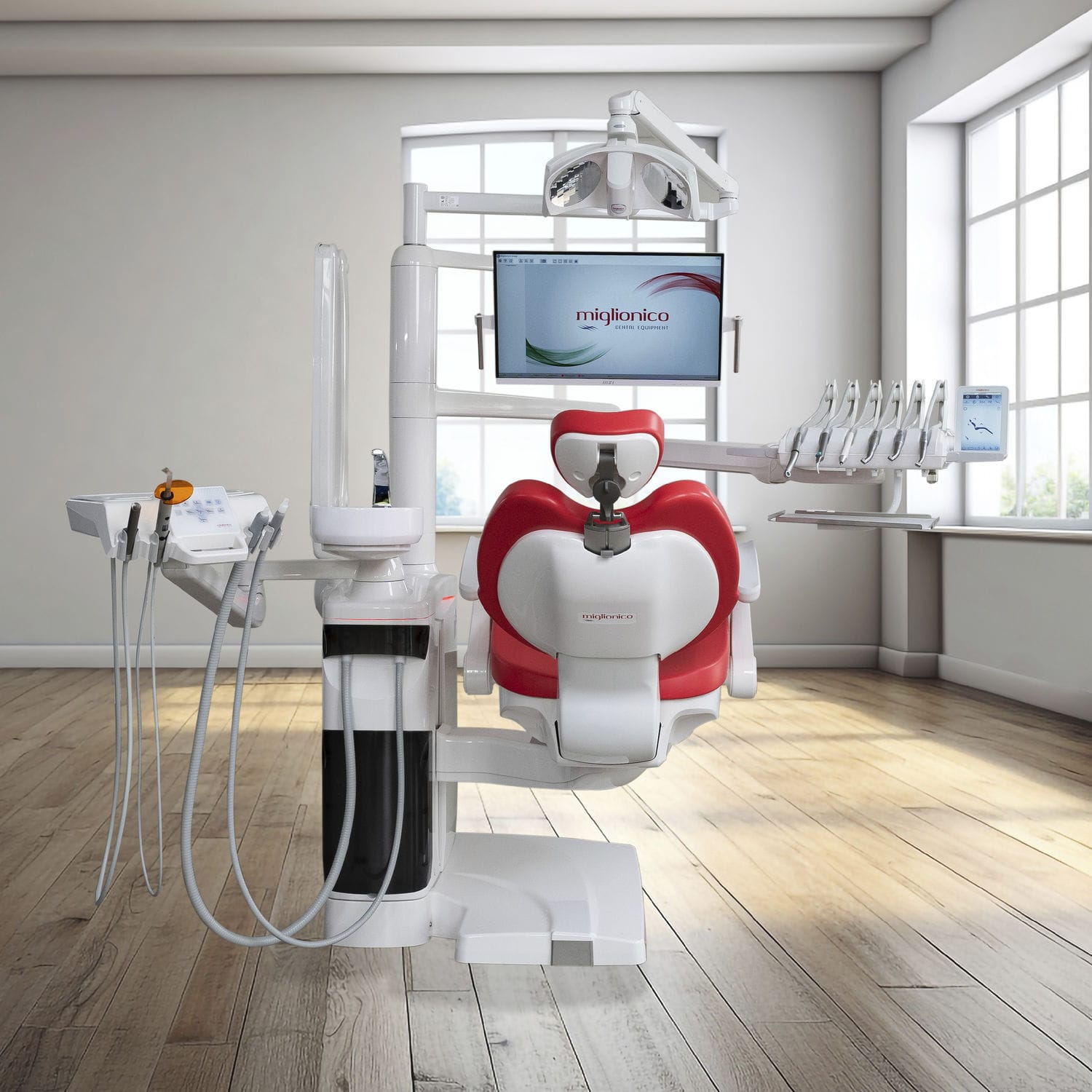 Dental unit with electromechanical chair P19T Miglionico with