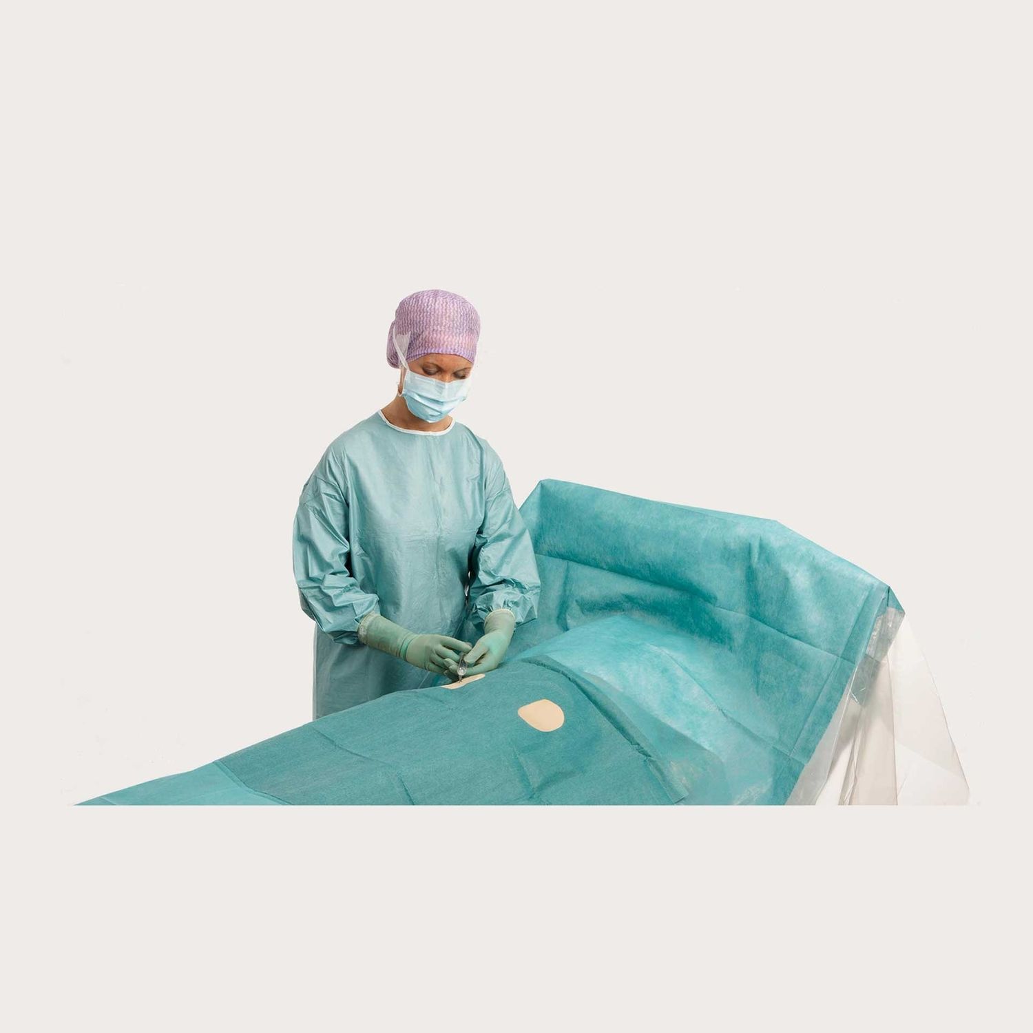 Angiography surgical drape BARRIER® Mölnlycke Health Care plastic