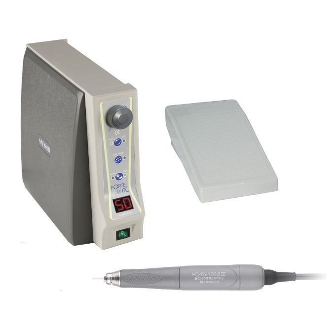 Portable Dental Lab Micromotor Handpiece Kit - Brushless, Rechargeable, Digital Display - E-Type Polisher