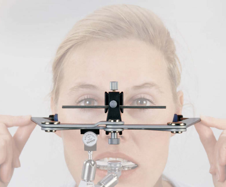 Dental facebow with occlusal fork Axioquick® SAM Präzisionstechnik
