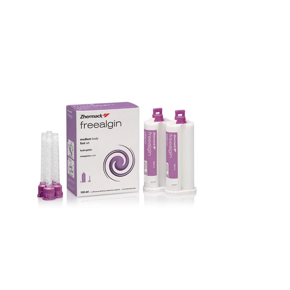 Silicone dental material Freealgin Zhermack for impression trays