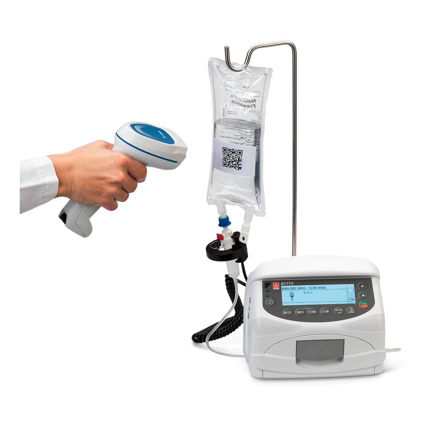 Medical device barcode reader BAI Codan Argus handheld