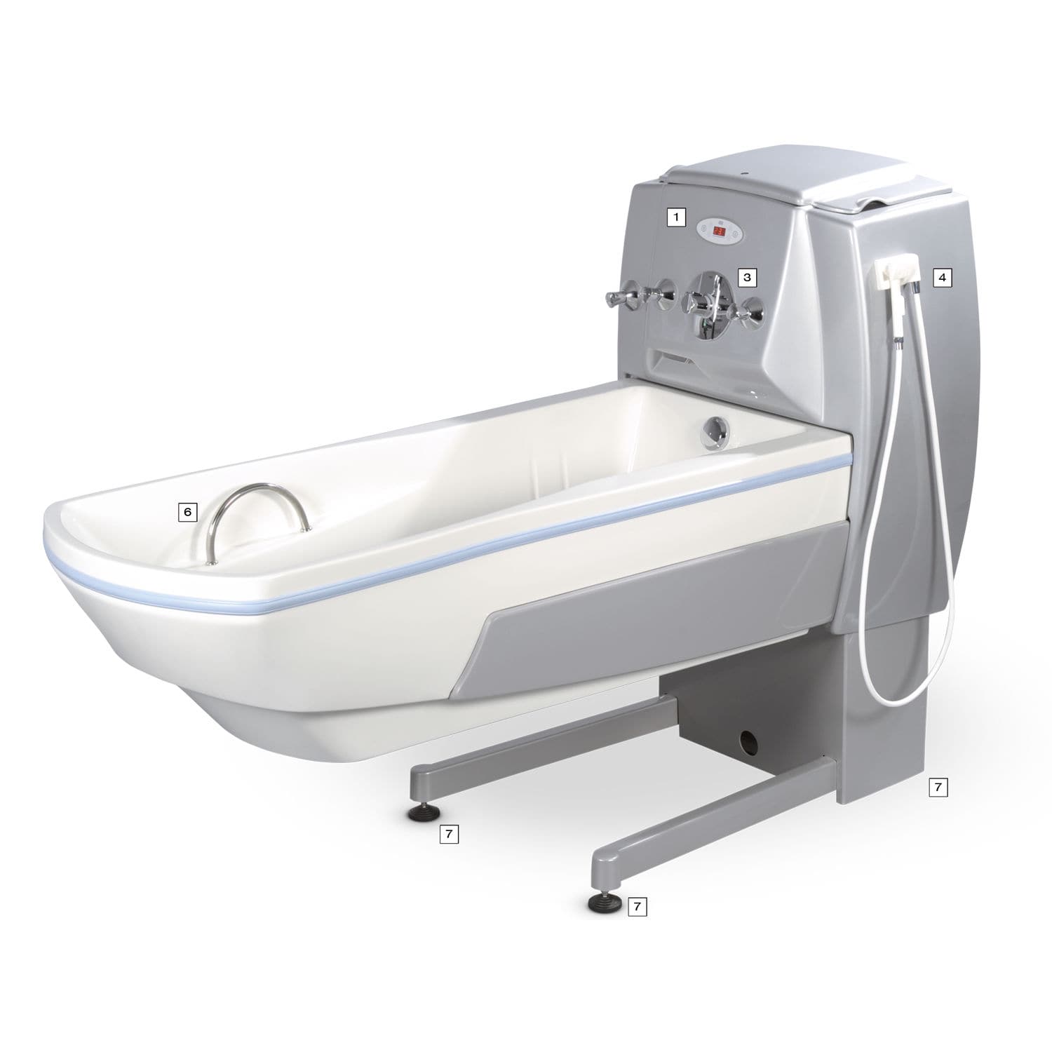 Electric medical bathtub MAGIC Series Krämer Ges height