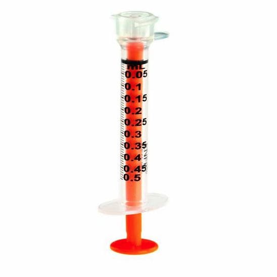 Enteral feeding syringe H93899005 Baxter 0.5 ml / rubber / sterile