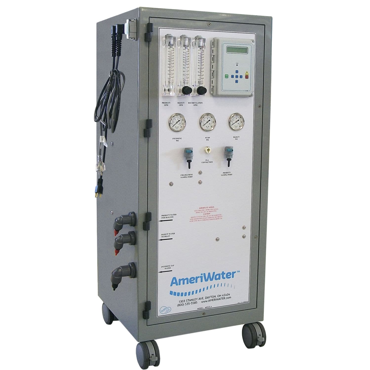Hemodialysis water treatment system MRO34 AmeriWater reverse osmosis