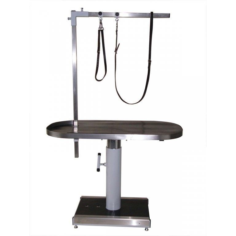 Rotating grooming outlet table