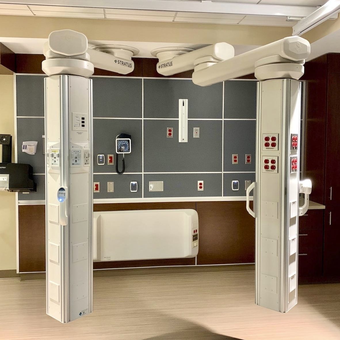 Double medical pendant - STRATUS® - Modular Services Company - ceiling ...