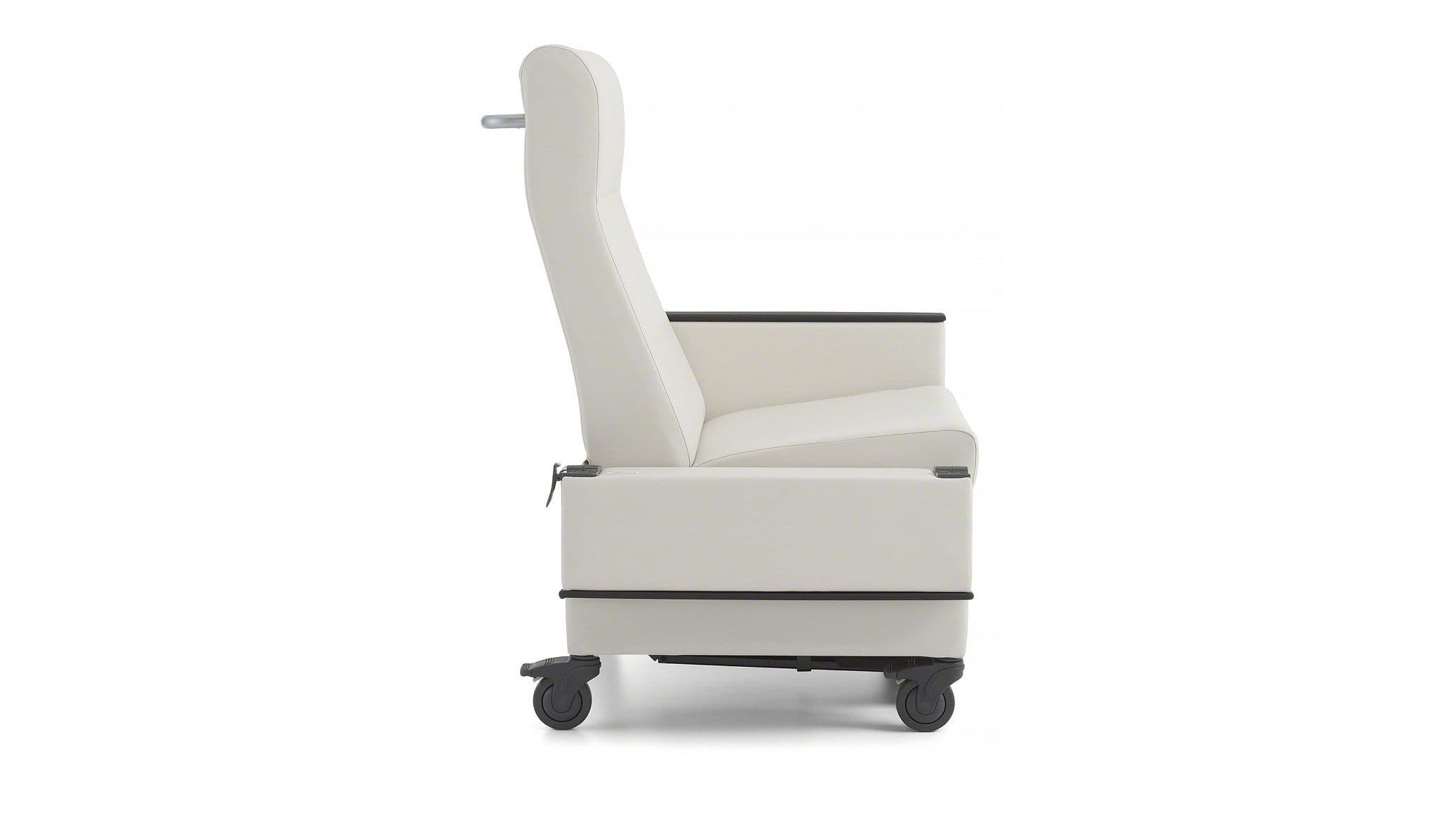 Reclining patient chair Mineral Nurture Steelcase manual with adjustable backrest on casters