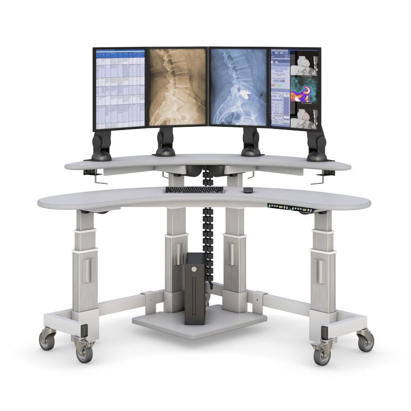 Medical Computer Workstation Radiology Height Adjustable