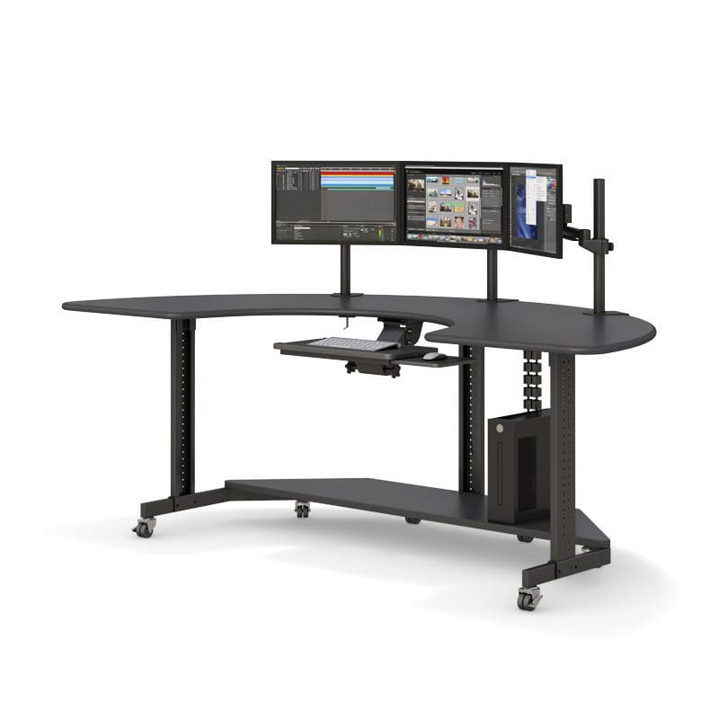 Medical Computer Workstation Height Adjustable Mobile