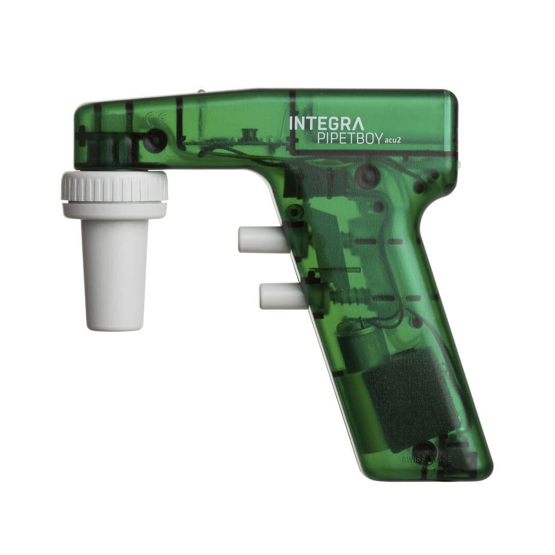 INTEGRA PipetBoy Acu 2 Pipetierhilfe – Für 1 Bis 100 Ml Pipetten, Variabel Für Viskose Flüssigkeiten, Inkl. Wandhalter (Modell Standard)