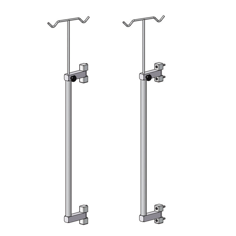 Wallmounted IV pole EVEREST Veterinary Technology 2hook / folding