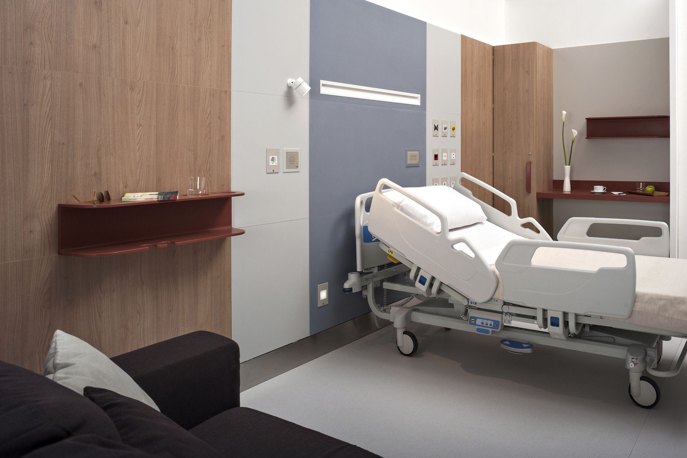 Horizontal bed head unit The Nextsystem CASALUCI wallmounted / vertical / modular