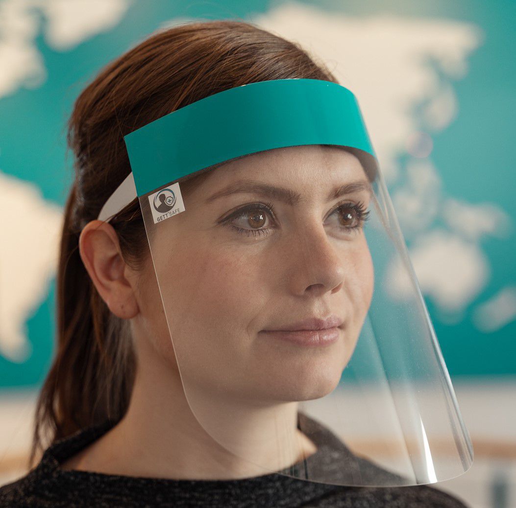 Medical face shield GETT Gerätetechnik GmbH