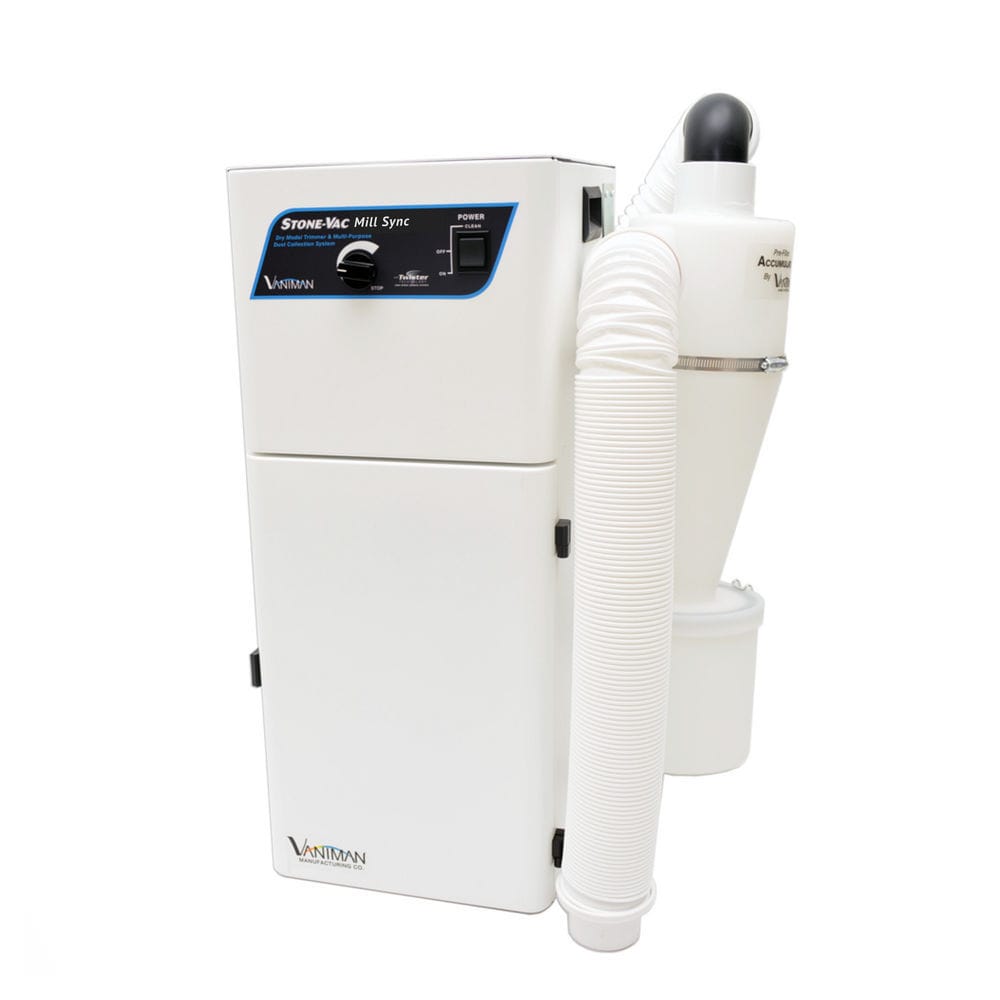 Dental laboratory dust suction unit StoneVac Mill Sync Vaniman