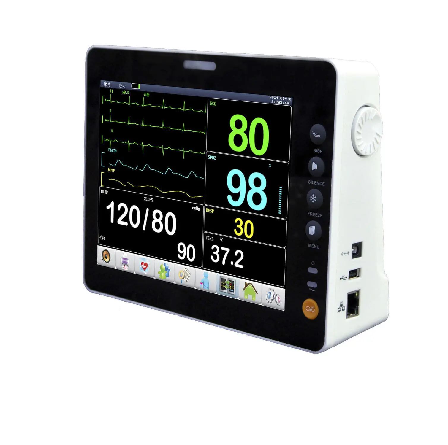 Tabletop patient monitor - JR2000B - SHANXI JERRY MEDICAL Tabletop patient monitor - JR2000B - SHANXI JERRY MEDICAL