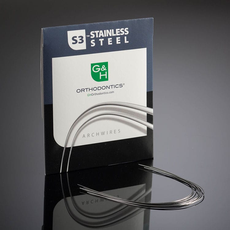 Rectangular orthodontic archwire S304 series G&H Orthodontics