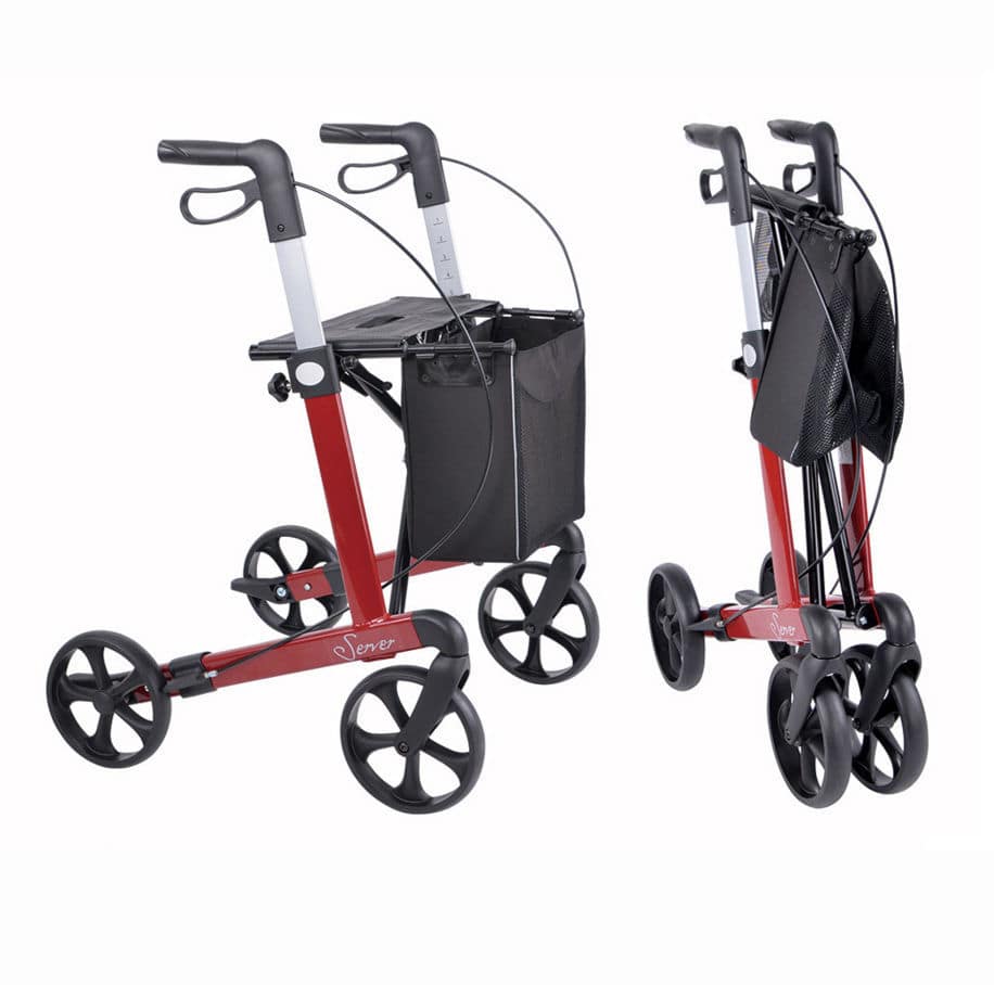 4caster rollator / with seat / with basket / folding Server