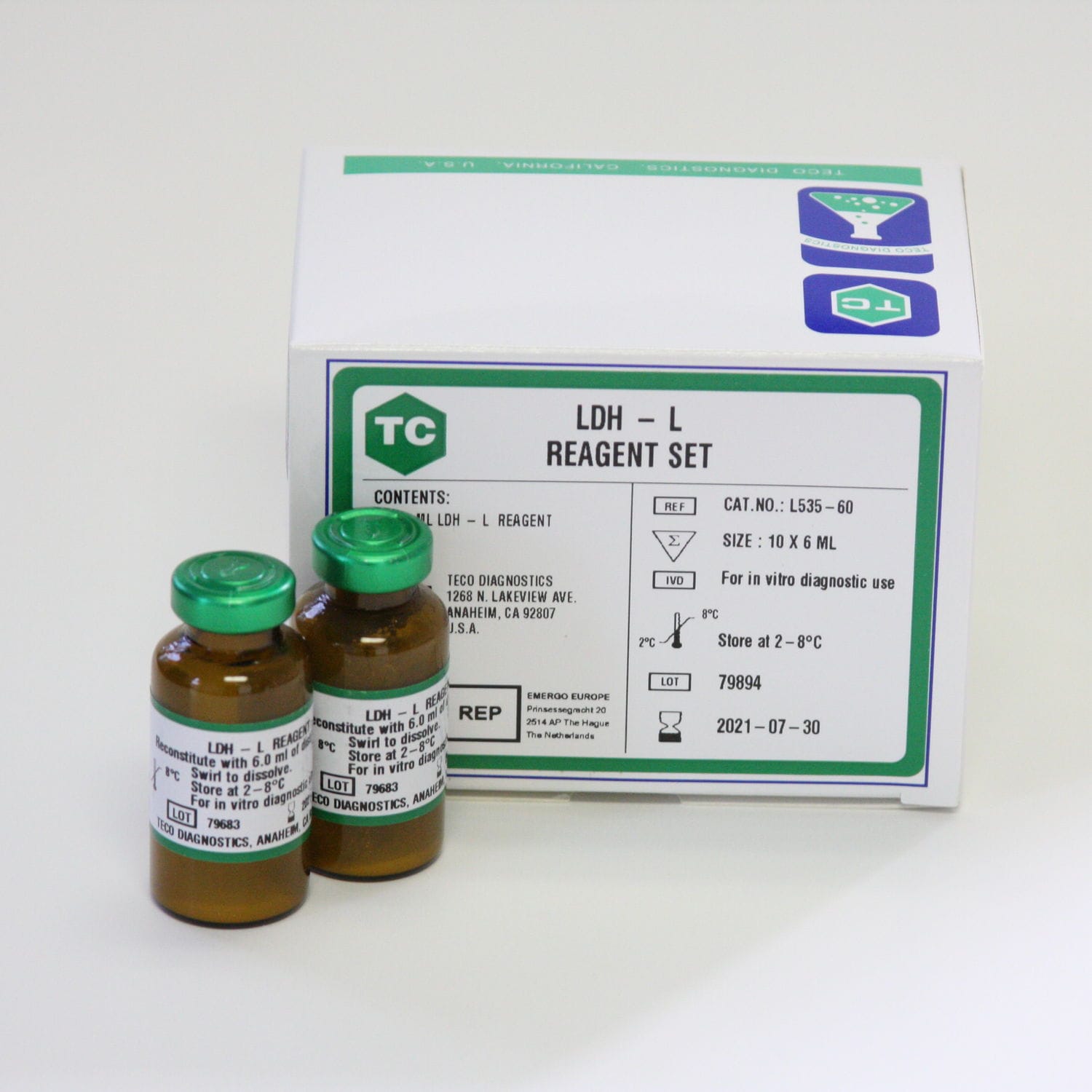 Solution reagent kit - L535-60 - Teco Diagnostics - blood sample / for ...