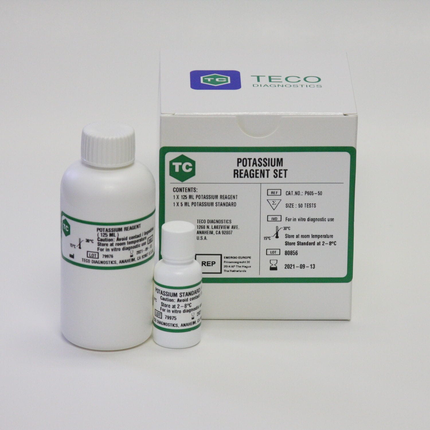 Solution reagent kit P60550 Teco Diagnostics blood sample / for