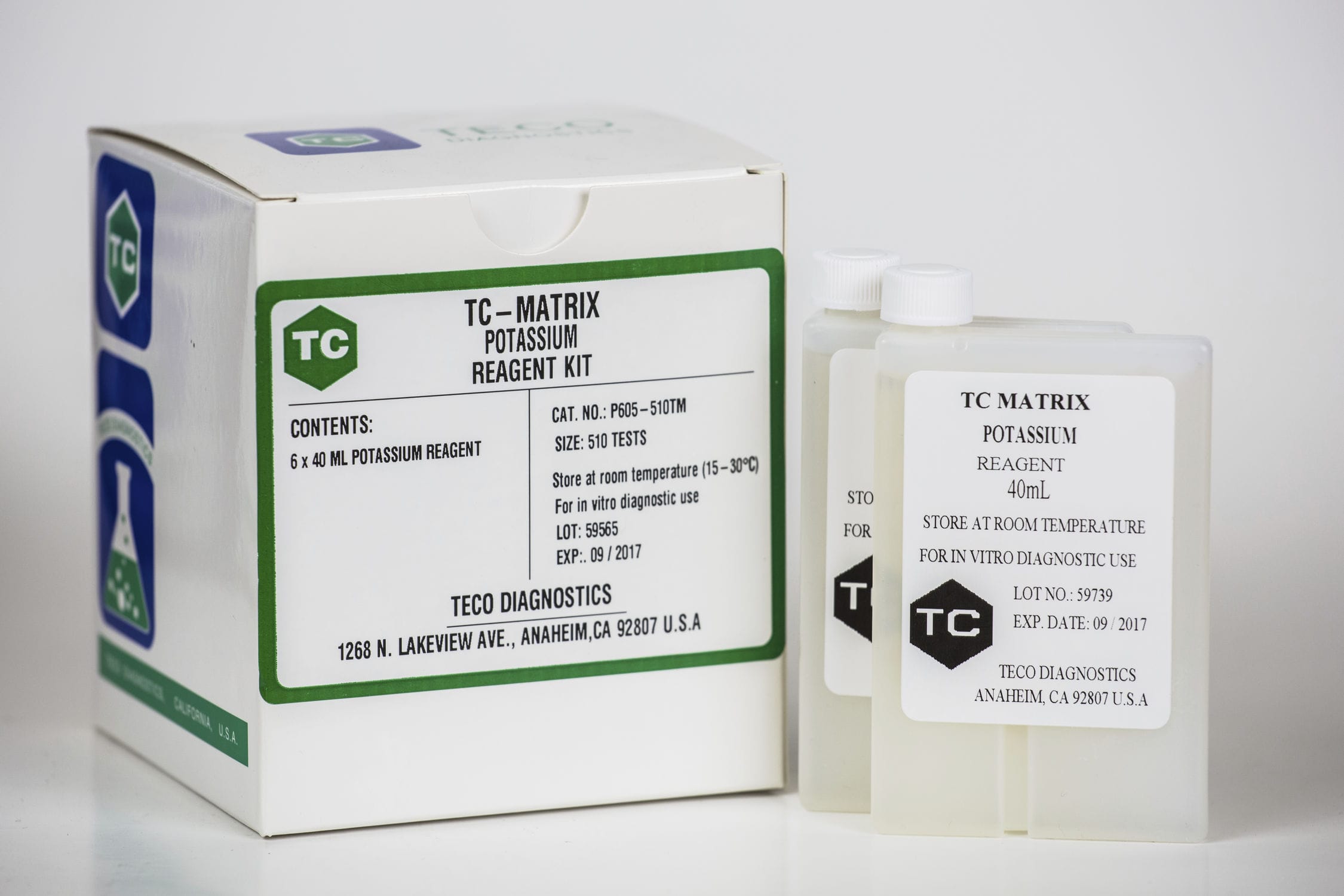 Solution reagent kit P605510TM Teco Diagnostics blood sample