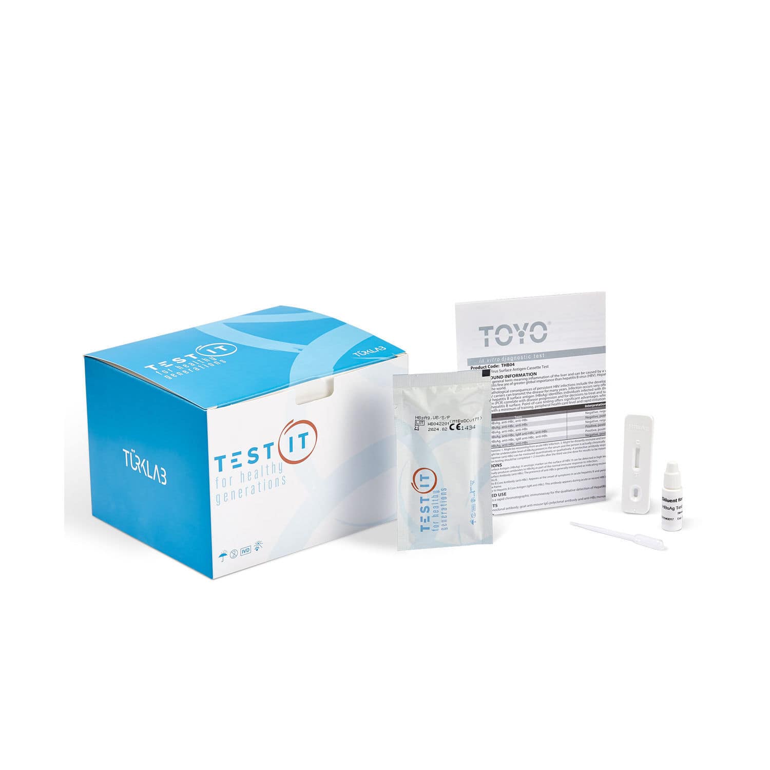 Hepatitis B assay kit Turklab Tibbi Malzemeler San. Tic. A.S. for