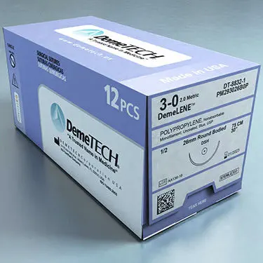 SUTURE CHIRURGICHE DEMETECH MADE IN USA POLYPROPYLENE PM292024F4P DEMELENE 2/0
