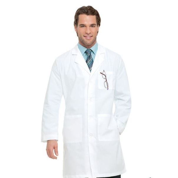 Men's medical coat - 3132 - Landau Uniforms - polyester / cotton / white