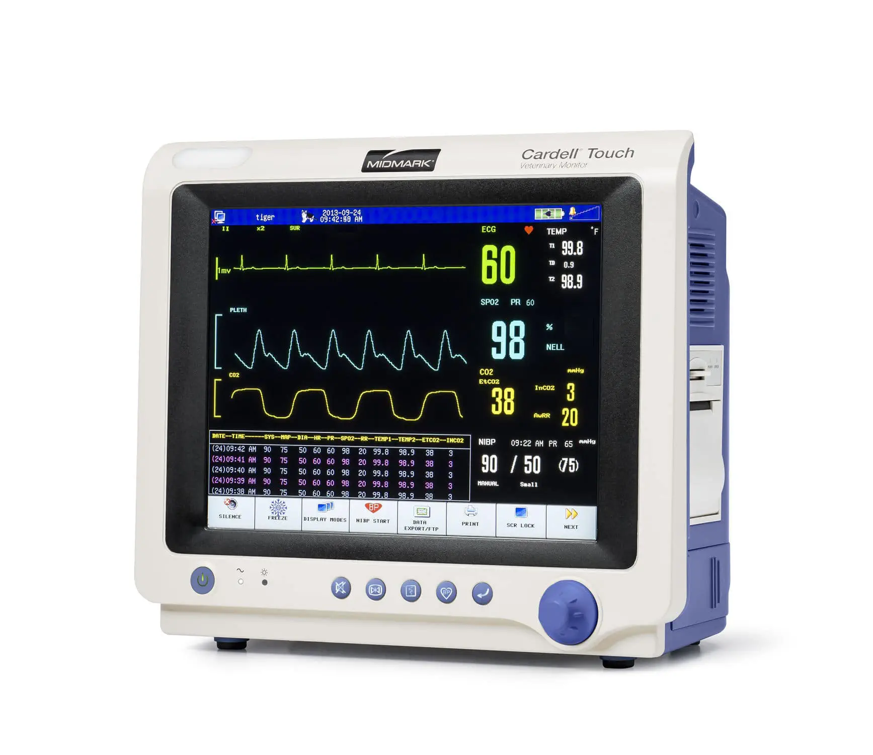 Compact multi-parameter monitor - Cardell - Midmark Animal Health