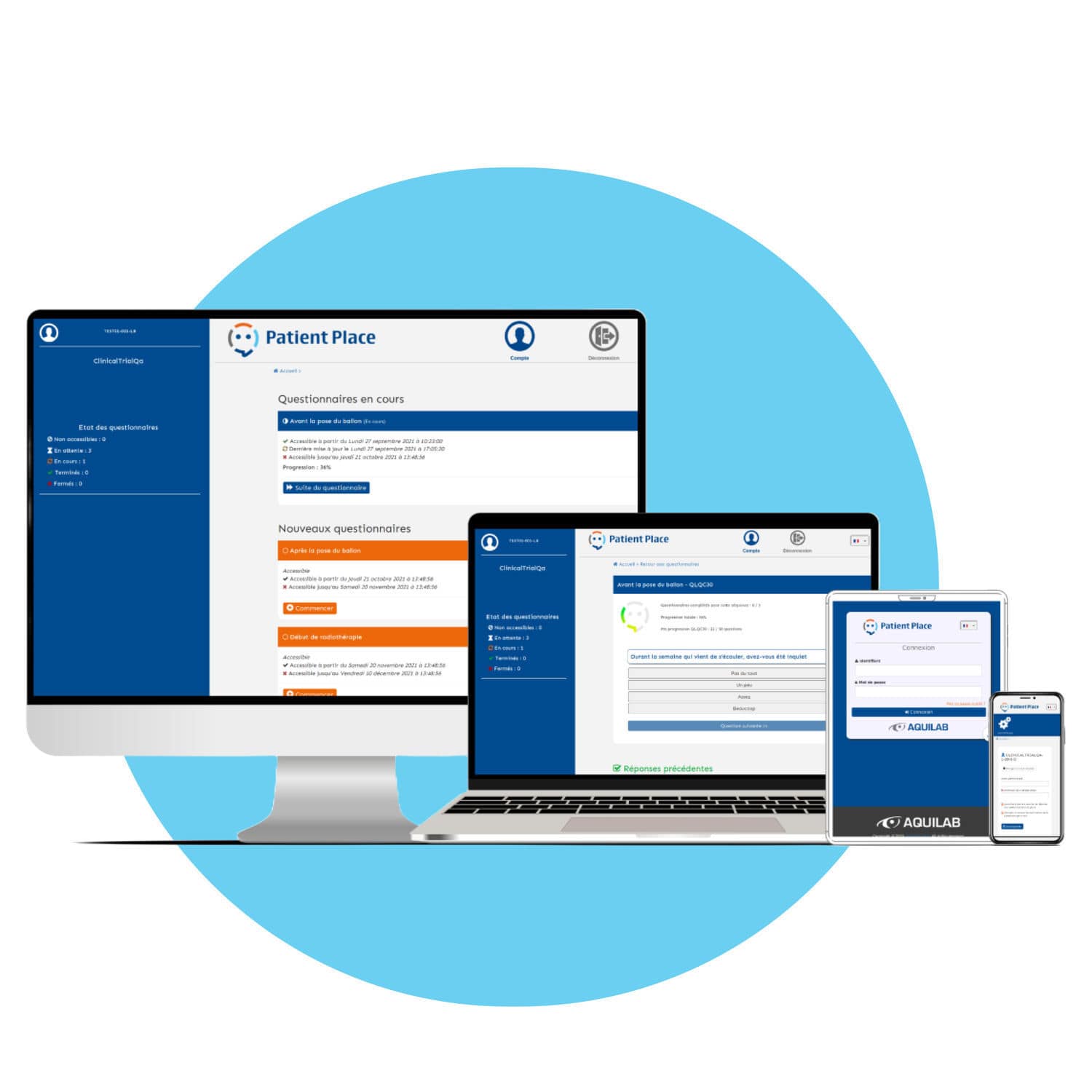 Data management system - ePRO - AQUILAB - patient data / information ...