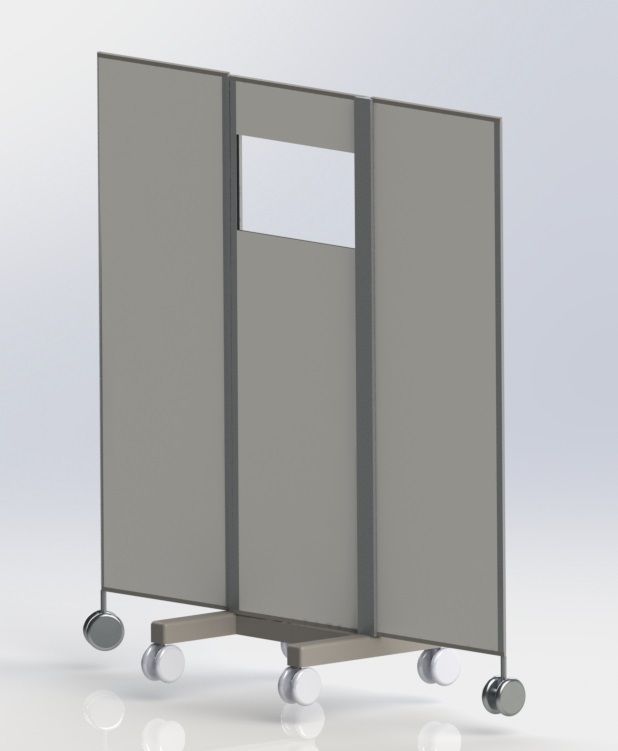 Xray radiation shielding screen Parflex Screen Systems mobile