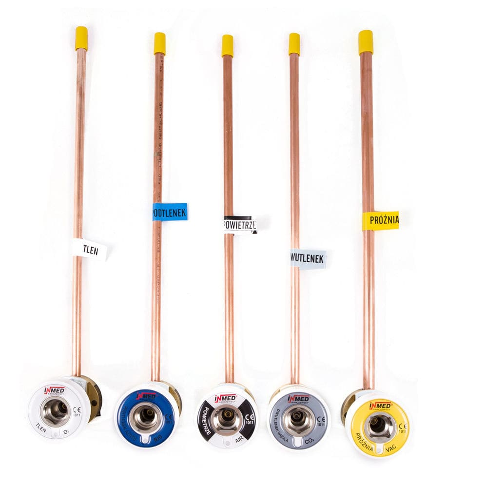 DIN Outlet INMED S A BS Type For Medical Gas Pipeline Systems medical-gas-system-color-coding-of-medical-gas-cylinder-medical